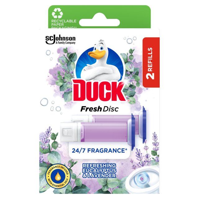 Duck Toilet Fresh Discs Duo Refills Lavender &amp;amp; Eucalyptus   2 x 36ml