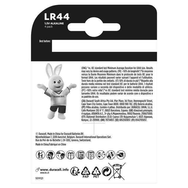 Duracell Specialty LR44 Alkaline Coin Battery   4 per pack