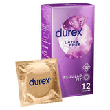 Durex Latex Free Condoms With Silicone Lube Regular Fit   12 per pack