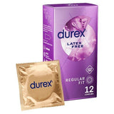 Durex Latex Free Condoms With Silicone Lube Regular Fit 12s