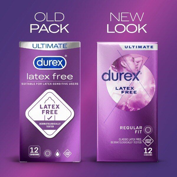 Durex Latex Free Condoms With Silicone Lube Regular Fit 12s