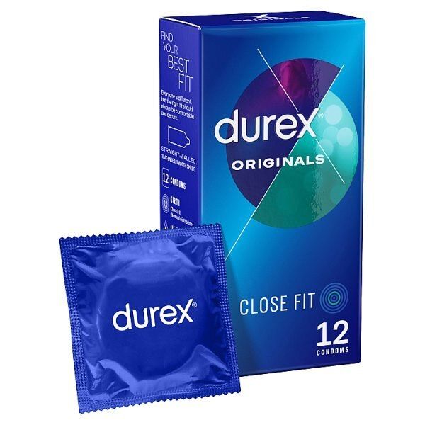 Durex Originals Condoms With Silicone Lube Close Fit 12s