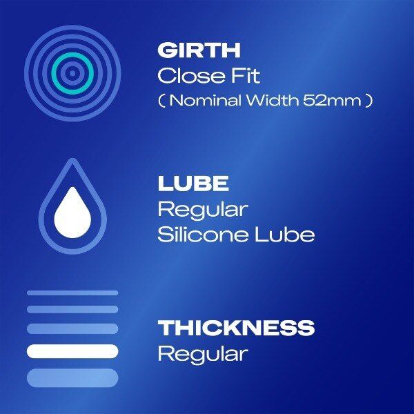 Durex Originals Condoms With Silicone Lube Close Fit 12s