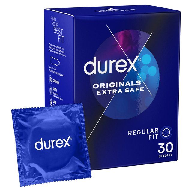 Durex Originals Extra Safe Condoms Regular Fit   30 per pack