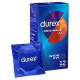 Durex Originals XL Condoms Extra Silicone Lube Wide Fit   12 per pack