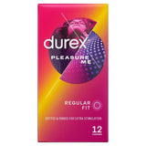 Durex Pleasure Me Condoms Ribbed &amp;amp; Dotted Regular Fit   12 per pack