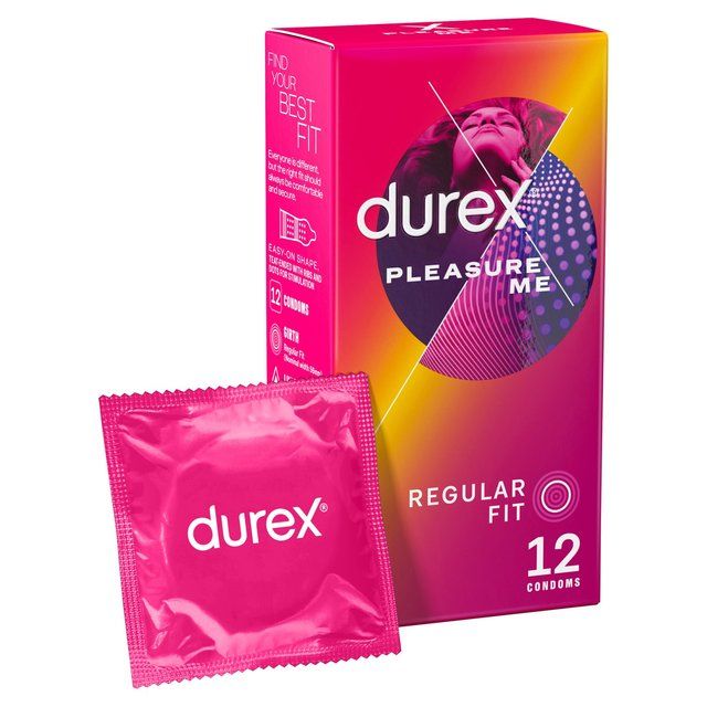 Durex Pleasure Me Condoms Ribbed &amp;amp; Dotted Regular Fit   12 per pack