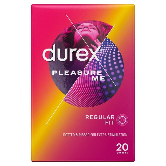 Durex Pleasure Me Condoms Ribbed &amp;amp; Dotted Regular Fit   20 per pack