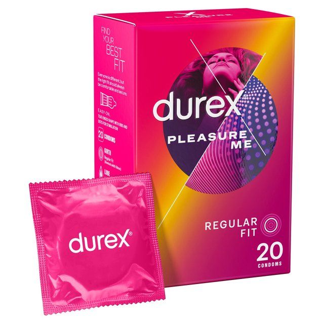 Durex Pleasure Me Condoms Ribbed & Dotted Regular Fit   20 per pack