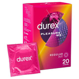 Durex Pleasure Me Condoms Ribbed &amp;amp; Dotted Regular Fit   20 per pack