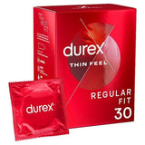 Durex Thin Feel Condoms Enhanced Sensitivity Regular Fit 30s