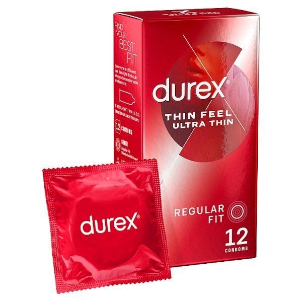 Durex Ultra Thin Feel Condoms Regular Fit Pack of 12