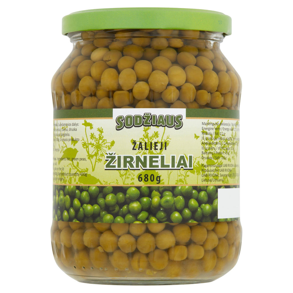 Sodziaus Green Peas 680g