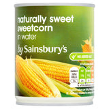 Sainsbury's Naturally Sweet Sweetcorn In Water 198g (157g*) Vegetables Sainsburys   