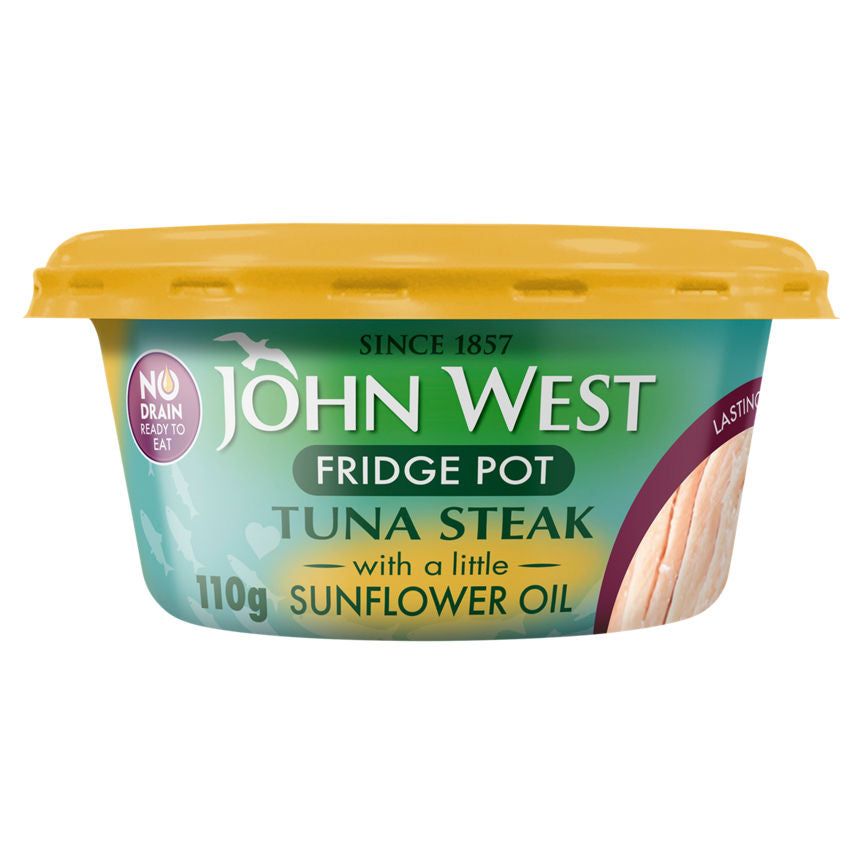 John West No Drain Fridge Pot Tuna Steak with a Little Sunflower Oil