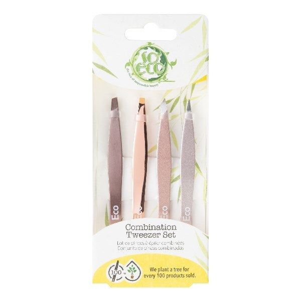 So Eco 4 Piece Tweezer Set - Rose Gold GOODS Superdrug   