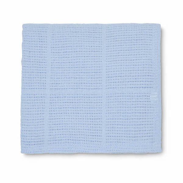 Martex Baby Cotton Leno Weave Cellular Blanket Large Blue GOODS Superdrug   