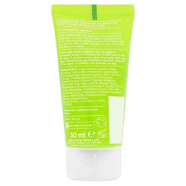 Superdrug Tea Tree Face Wash 50ml