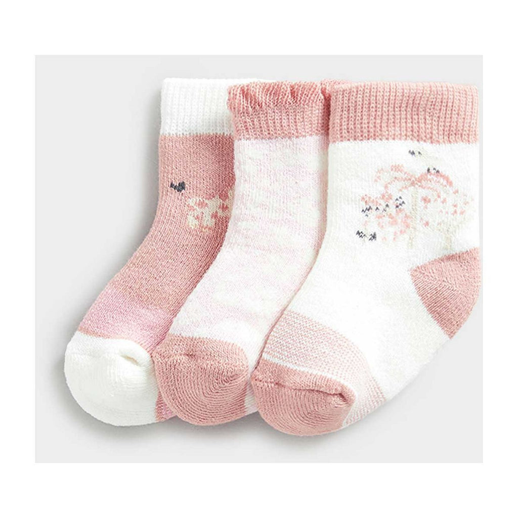 Mothercare Giraffe Terry Baby Socks - 3 Pack