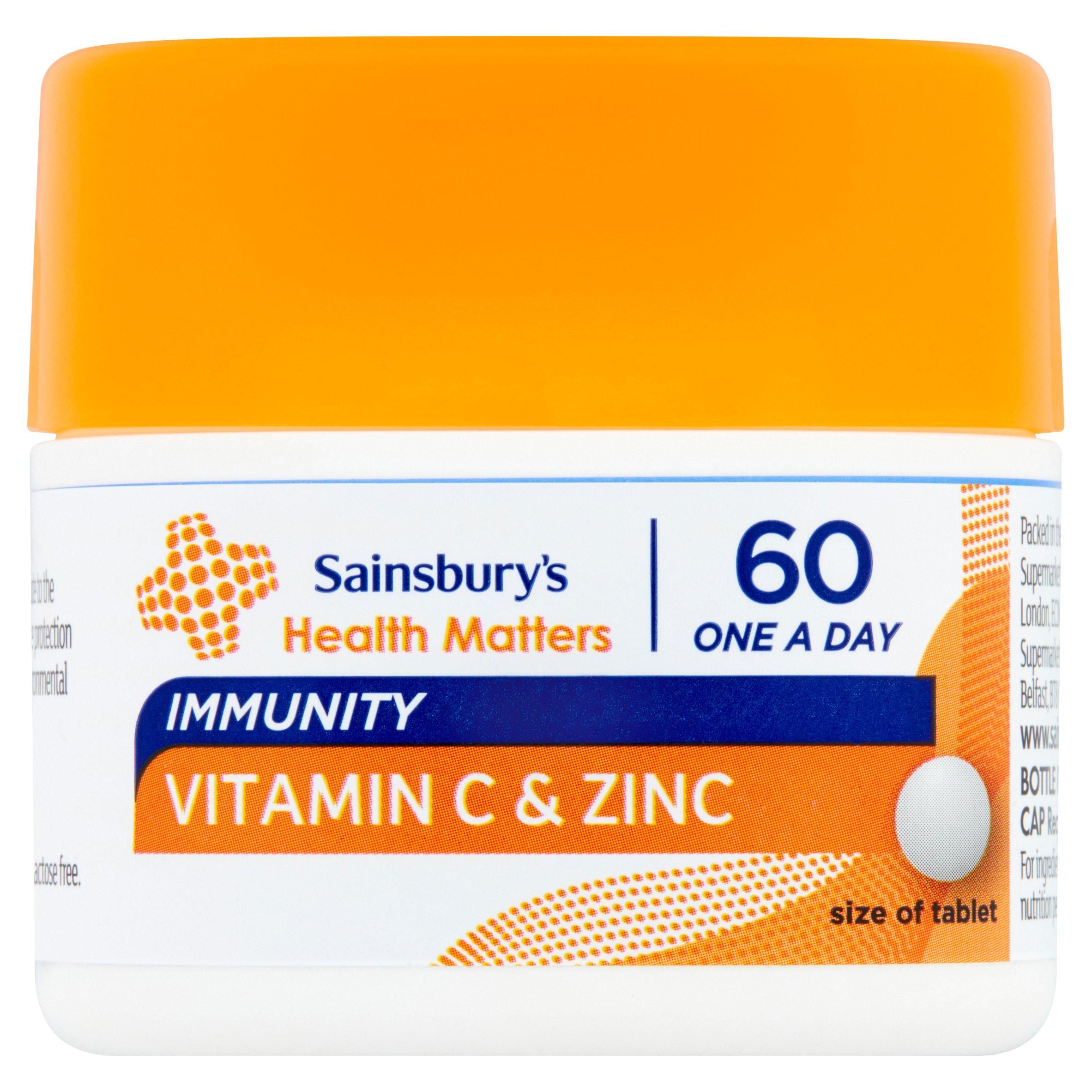 Sainsbury's Vitamin C & Zinc x60 GOODS Sainsburys   