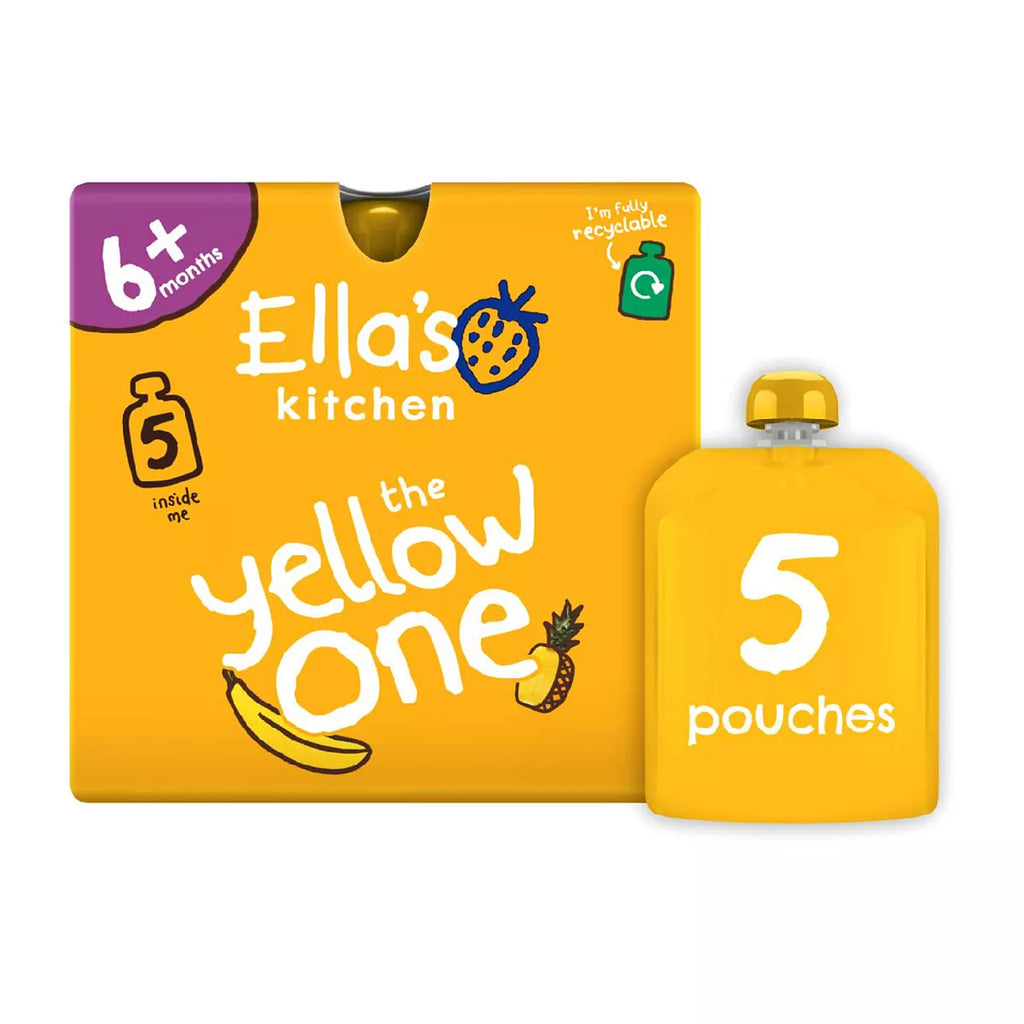 Ella's Kitchen Organic The Yellow One Smoothie Multipack Baby Food Pouch 6 Months 5-90g-