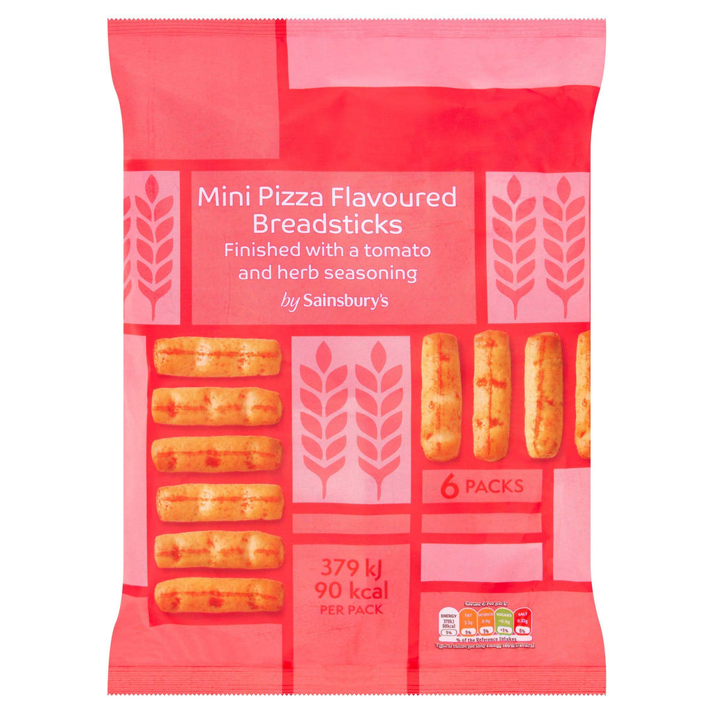 Sainsbury's Mini Pizza Flavoured Breadsticks 6x20g