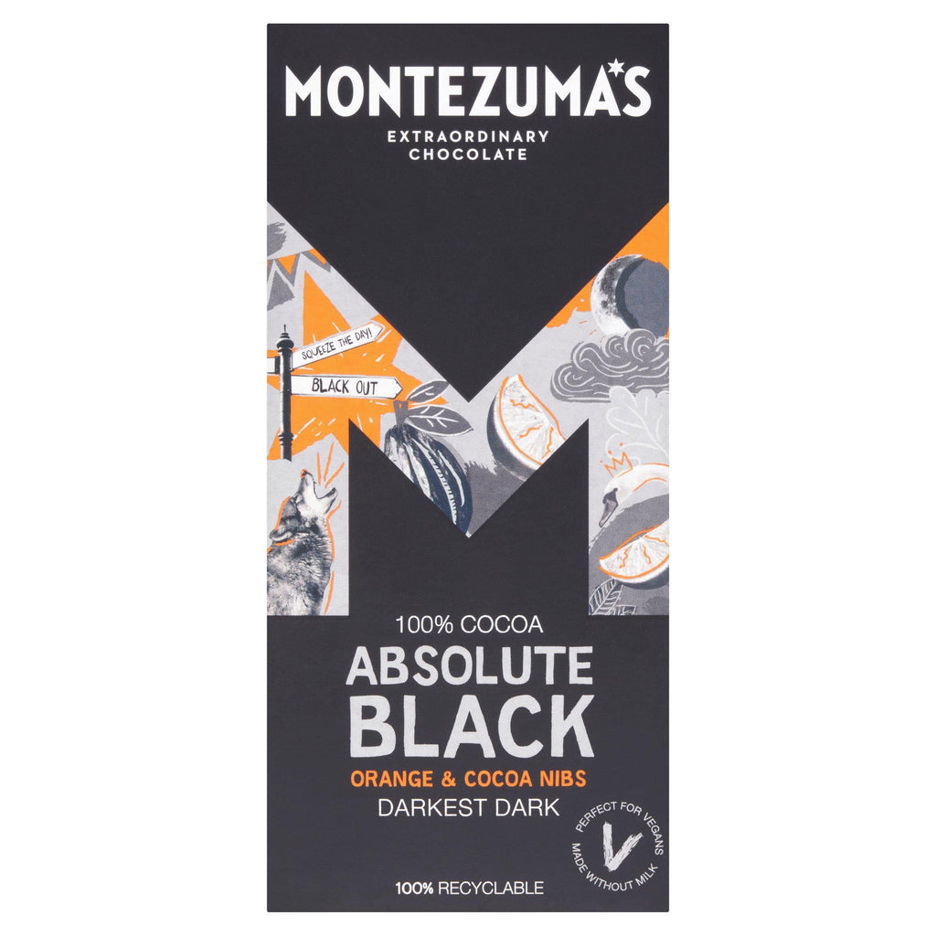 Montezuma's Orange & Cocoa Nibs Dark Chocolate 90g