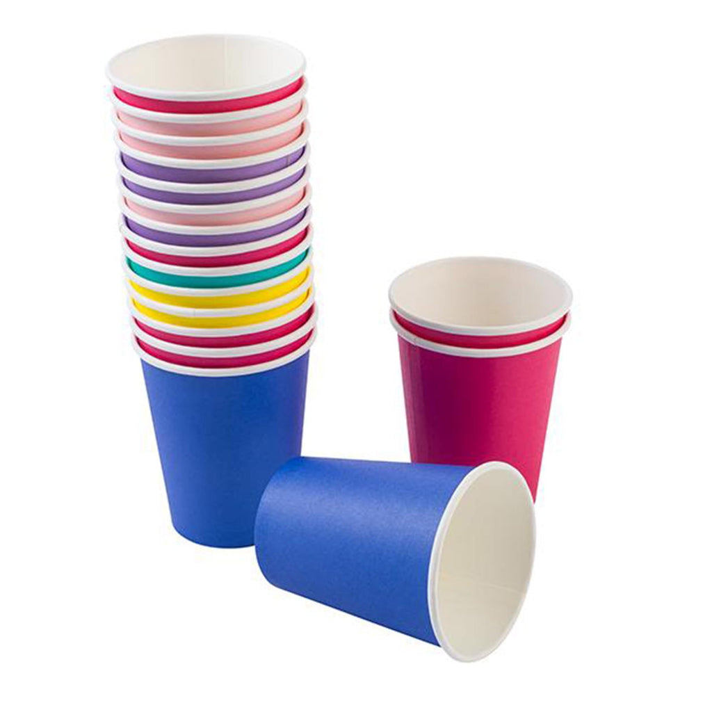 Sainsbury's Home Plain Cups Mixed Rainbow 10pk