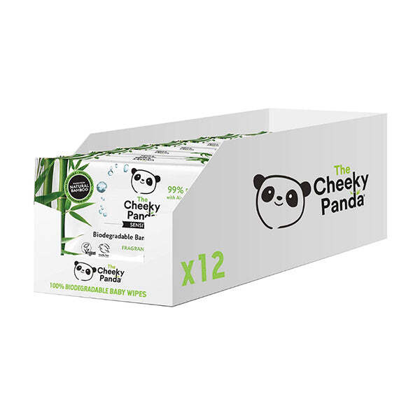 The Cheeky Panda Biodegradable Baby Wipes Bulk Box 12 Packs