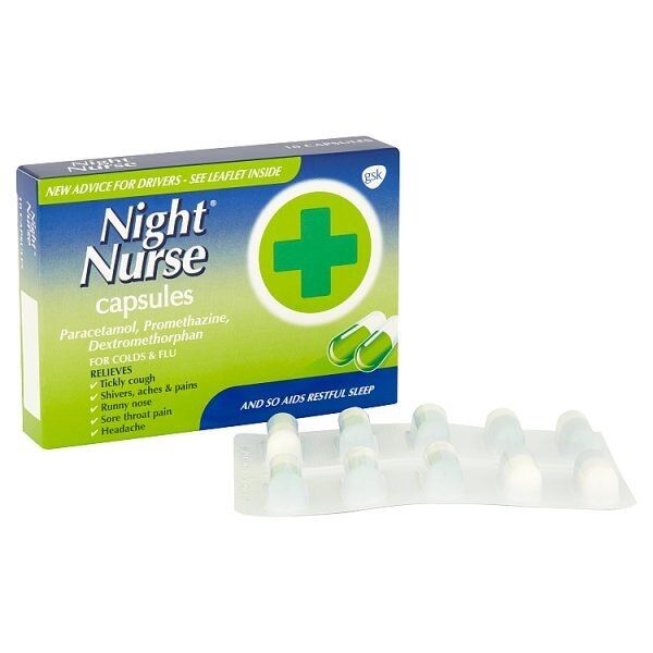 Night Nurse Cold and Flu Relief Capsules 10s