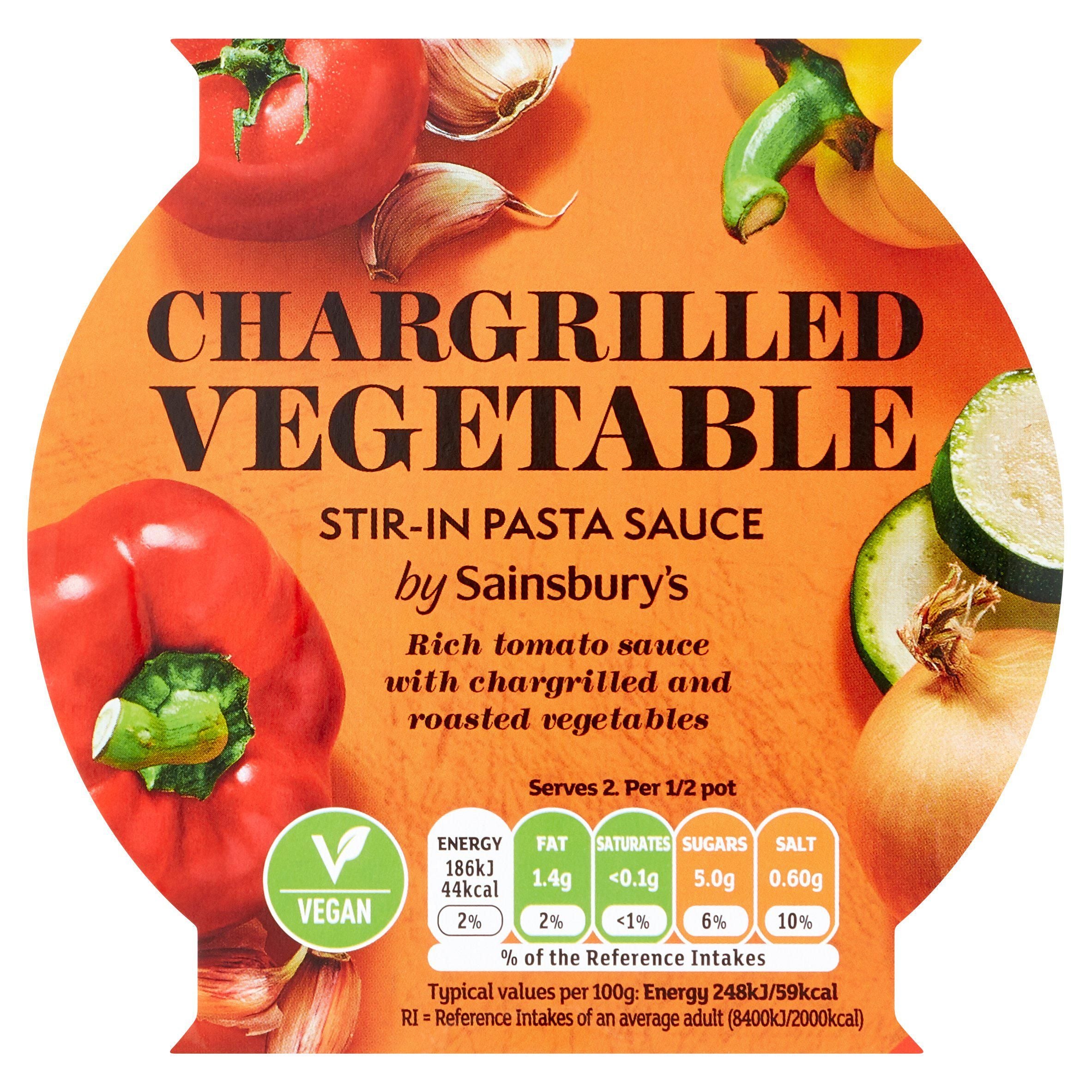 Sainsbury's Stir In Chargrilled Vegetable Pasta Sauce 150g Italian Sainsburys   