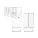 Ickle Bubba Snowdon Classic 3 Piece Furniture Set and Finest Mattress - White