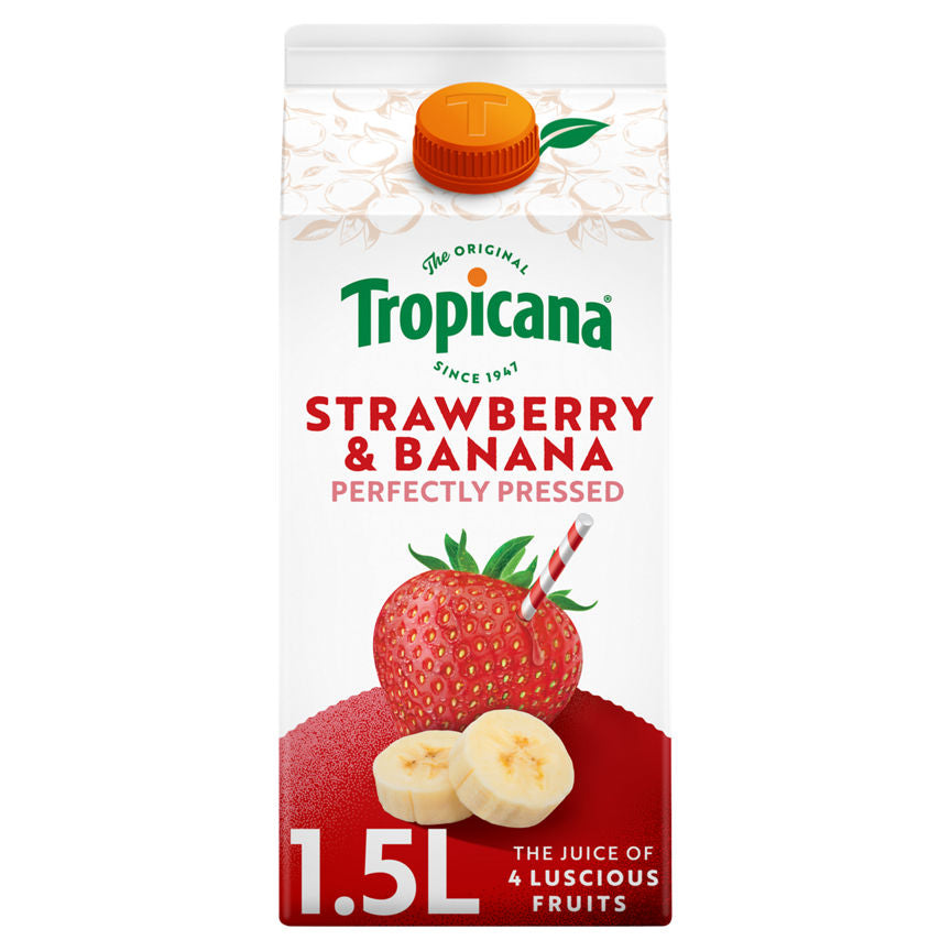 Tropicana Strawberry & Banana Fruit Juice 1.5L GOODS ASDA   