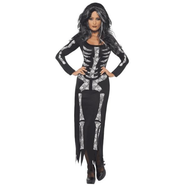 Smiffys Skeleton Costume with Tube Dress Plus X1 (UK 20-22)