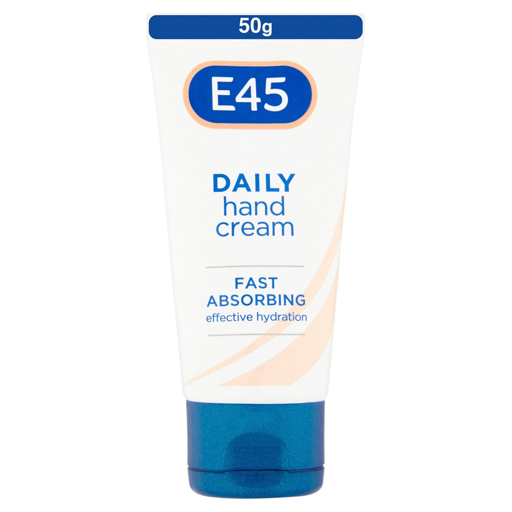 E45 Daily Fast Absorption Moisturiser Hand Cream for Dry Skin 50ml