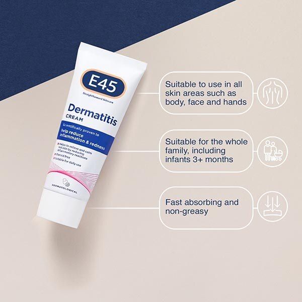 E45 Dermatitis Inflammation &amp;amp; Redness Cream 50ml