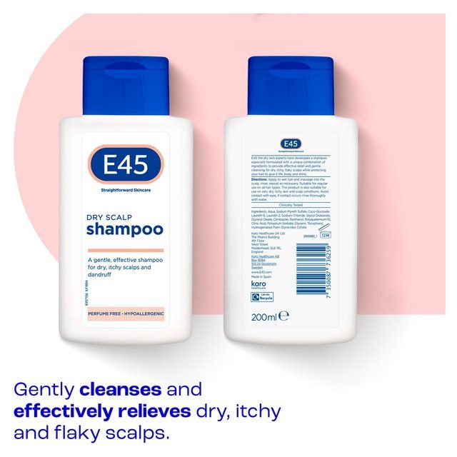 E45 Dry Scalp Shampoo for dry itchy scalp and dandruff    200ml