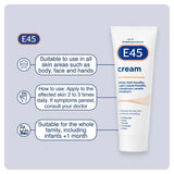 E45 Moisturiser Cream, body, face and hands cream for very dry skin 350g