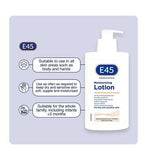 E45 Moisturising Lotion for Long- Lasting Hydration for Dry Skin Skin - 500ml