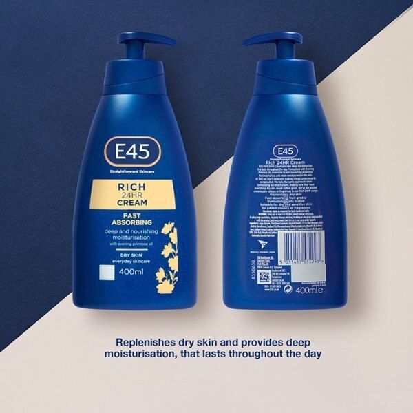 E45 Rich 24 Hour Cream with Pump 400ml