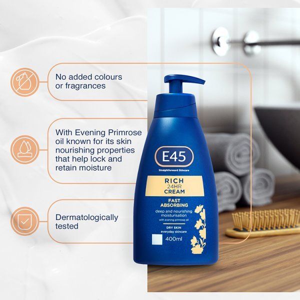 E45 Rich 24 Hour Cream with Pump 400ml