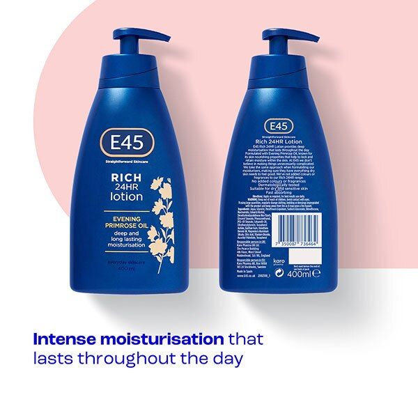 E45 Rich 24hr Lotion Deeply Moisturising with Pump 400ml