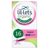 Lil-Lets Organic Non-Applicator Super 16 per pack GOODS Superdrug   