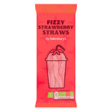 Sainsbury's Fizzy Strawberry Straws Sweets 70g sweets Sainsburys   