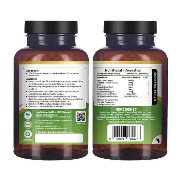 Prowise Apple Cider Vinegar Complex 1300mg 180 capsules GOODS Superdrug   