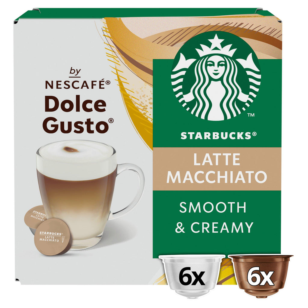 Starbucks by Nescafé Dolce Gusto Latte Macchiato Coffee x12 Pods, 6 Drinks