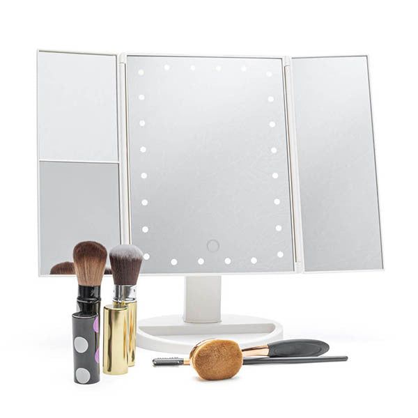 Rio 24 LED Touch Dimmable Makeup Magnification Mirror-White