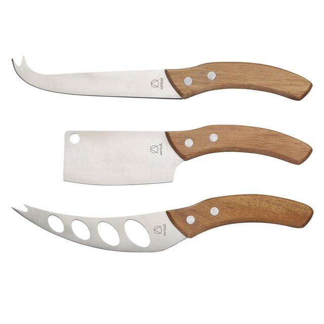 Artesa Cheese Knives with Acacia Wood Handles   3 per pack