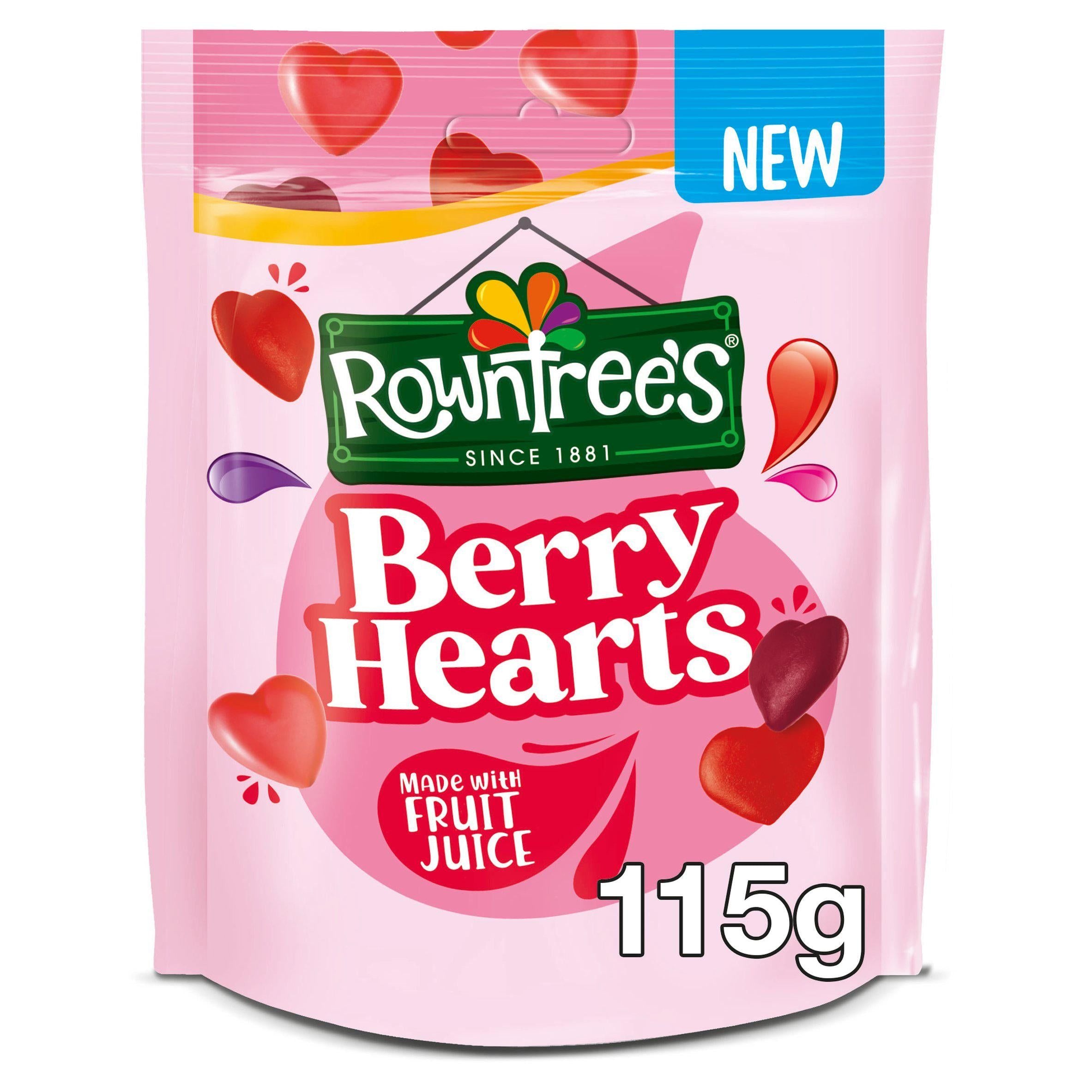 Rowntree’s Berry Hearts Sweets Sharing Bag 115g GOODS Sainsburys   