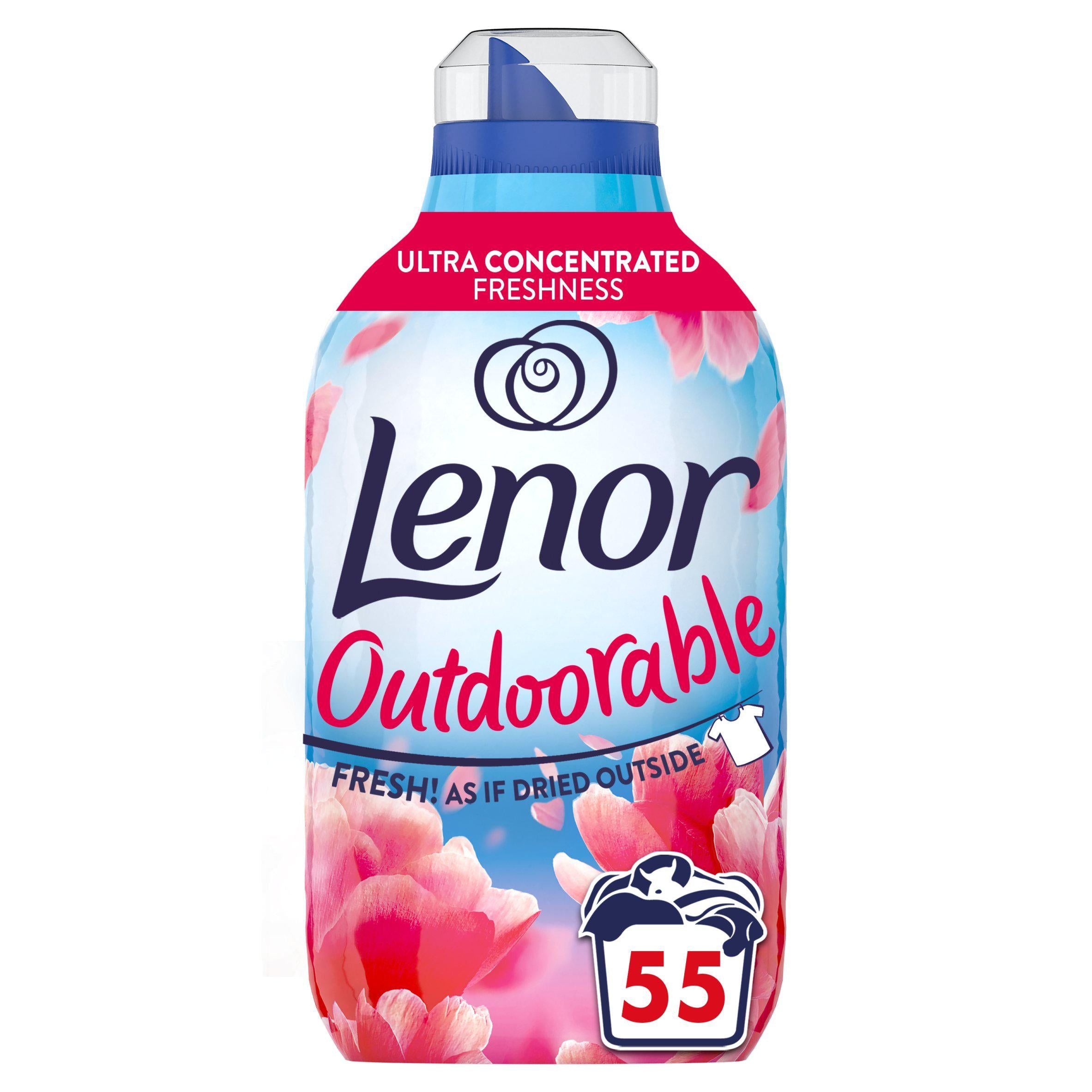 Lenor Outdoorable Fabric Conditioner Pink Blossom (55 Washes) fabric conditioner Sainsburys   